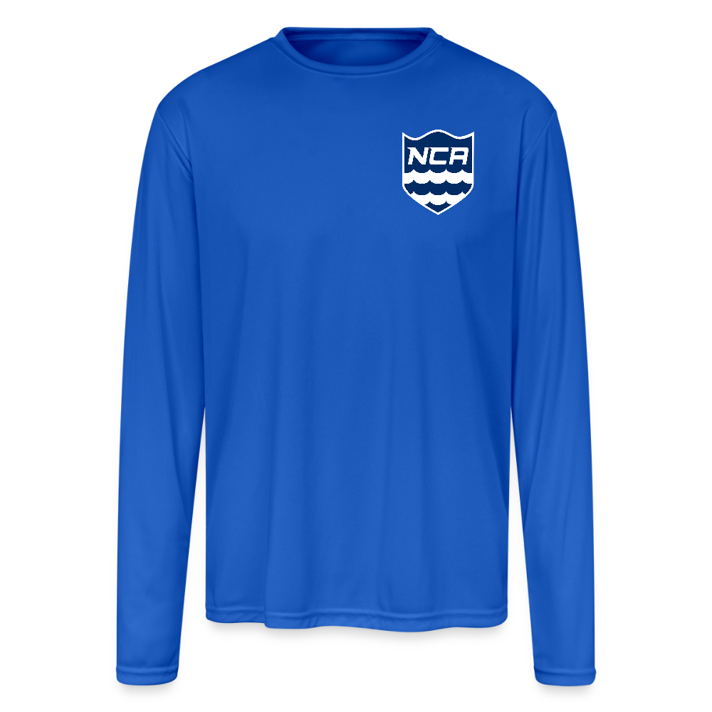 Men's Moisture Wicking Performance Long Sleeve T-Shirt - royal blue