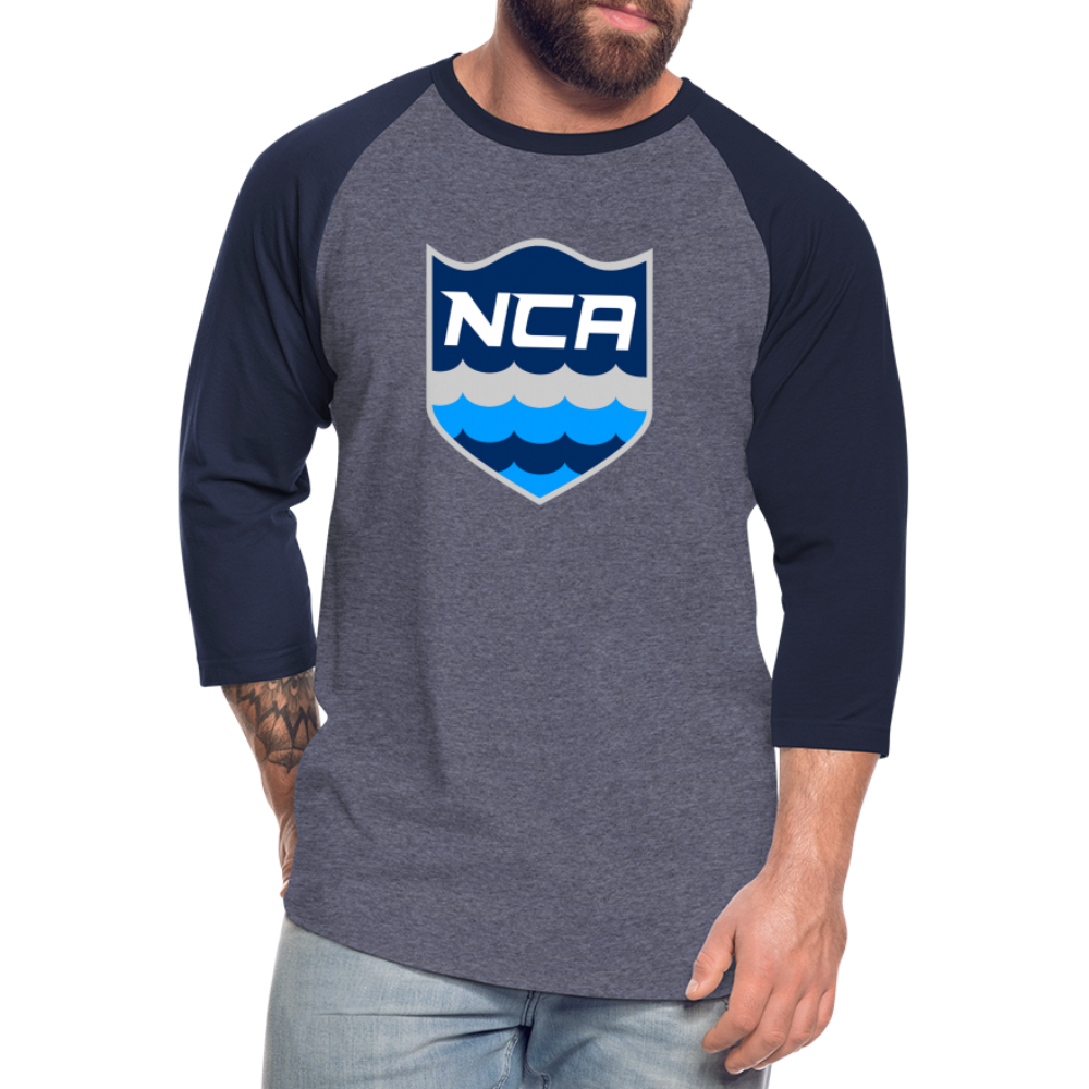 NCA Baseball T-Shirt - heather blue/navy