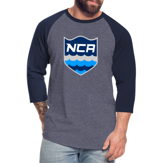 NCA Baseball T-Shirt - heather blue/navy