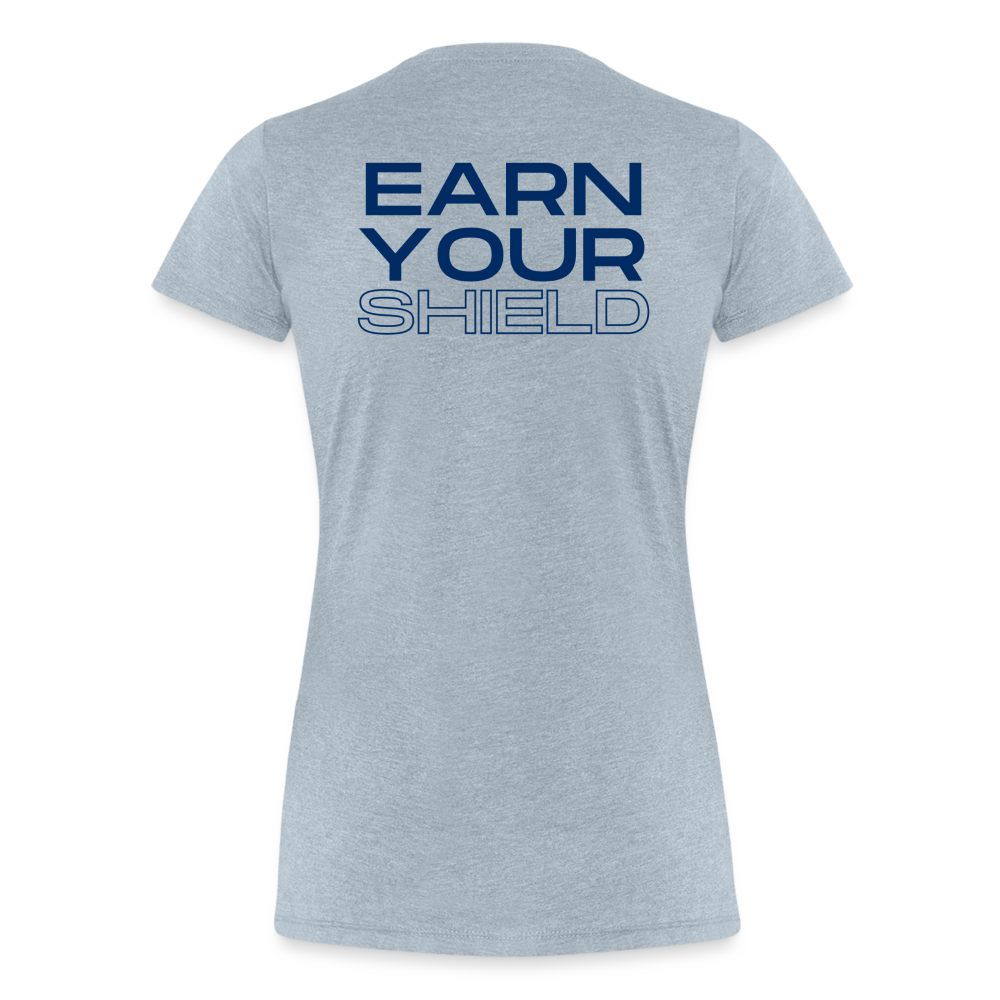 Women’s NCA Earn Your Shield T-Shirt - heather ice blue